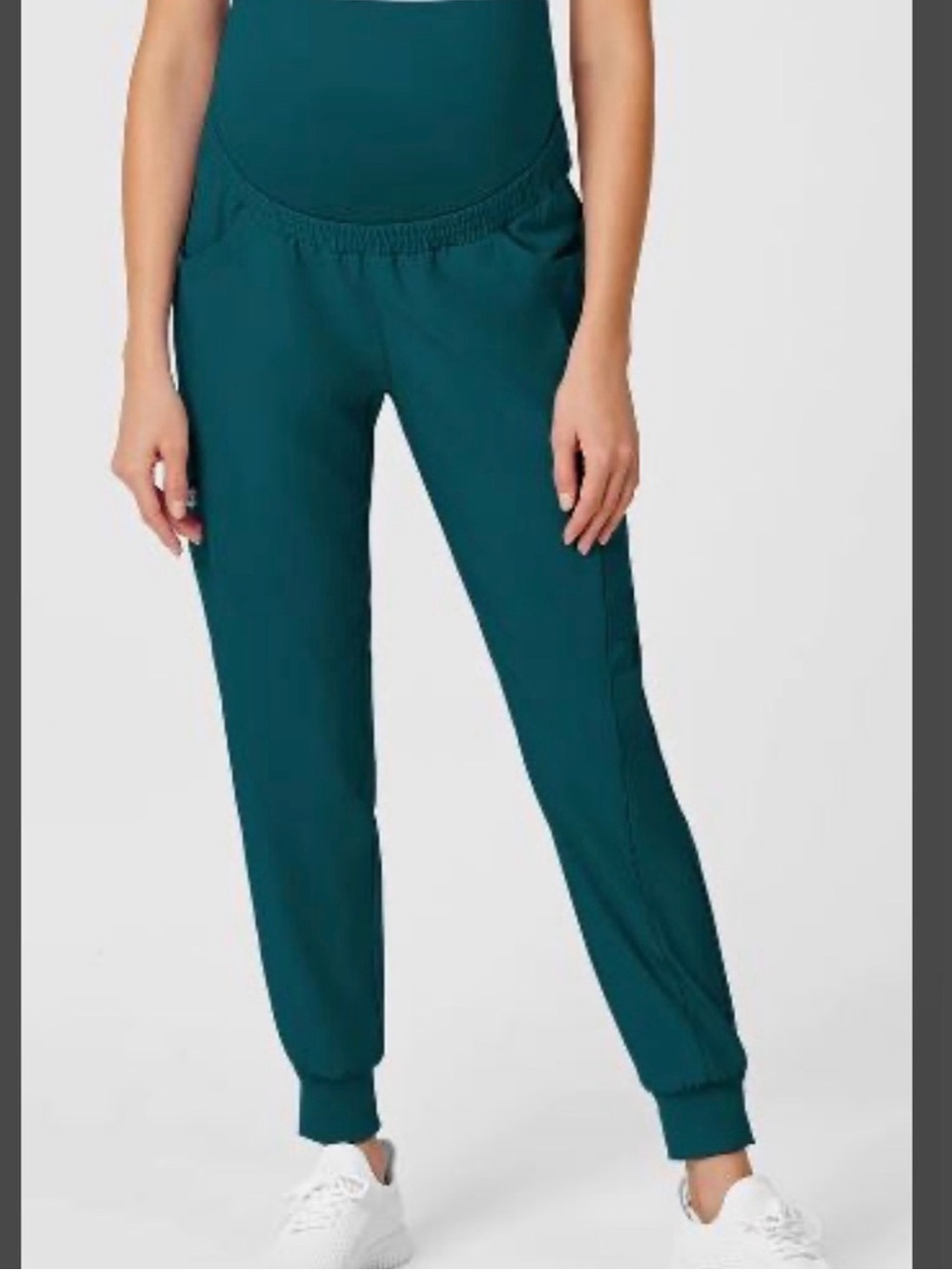 Wink W123 Teal Blue Maternity Jogger Scrub Pants size XL